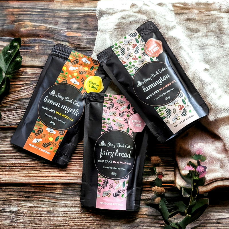 Cake Mix - Cake In A Mug Australian Gift Bag - 3 Iconic Aussie Flavours