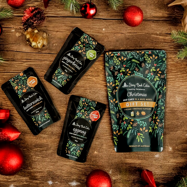 Cake Mix - Cake In A Mug Christmas Gift Bag - 3 Iconic Christmas Flavours