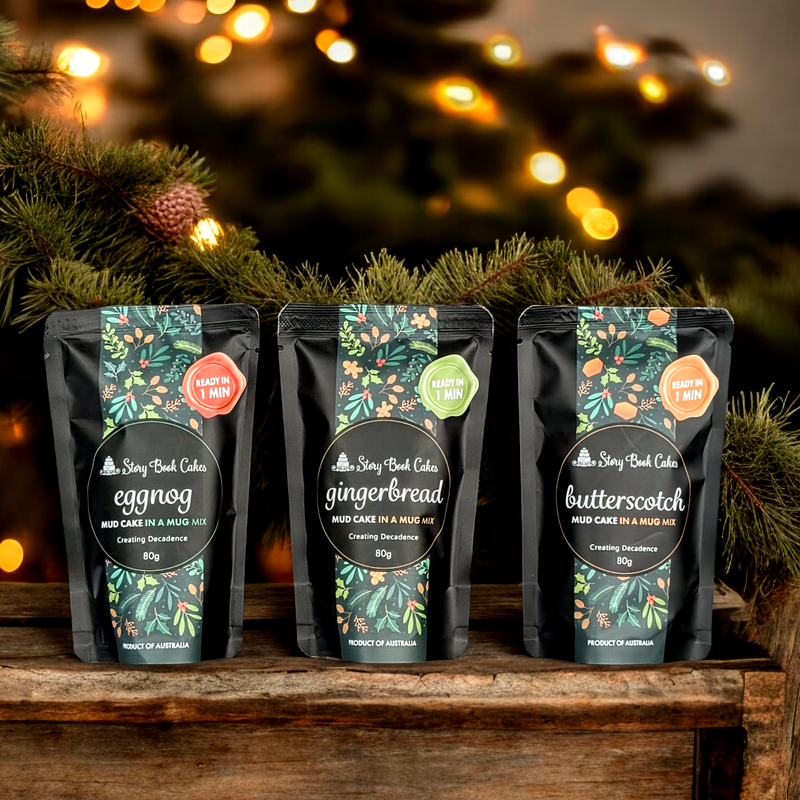 Cake Mix - Cake In A Mug Christmas Gift Bag - 3 Iconic Christmas Flavours