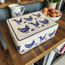 Biscuit Storage Tin - Emma Bridgewater's Blue Hen Cookie Tin - Rectangle