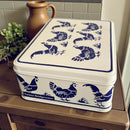 Biscuit Storage Tin - Emma Bridgewater's Blue Hen Cookie Tin - Rectangle