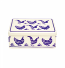 Biscuit Storage Tin - Emma Bridgewater's Blue Hen Cookie Tin - Rectangle