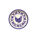 Serving Tray - Blue Hen Round Tin Tray 30cm - by Emma Bridgewater