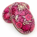 Trinket Treats Tin - William Morris - Ornate Painted Egg Shaped Tin (Easter)