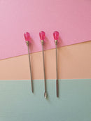 Sugarcraft - Tiny Scribe, Spoon & Paddle Tools - Stainless Steel with Diamante