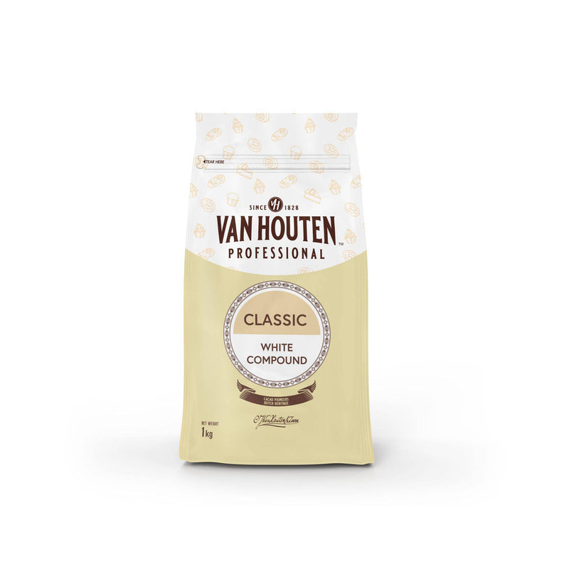 Chocolate Melts - White Compound Chocolate Buttons 1kg - Van Houten