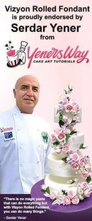 White RTR Fondant (Sugar Paste) 6kg - Vizyon (Shipping surcharge applies)