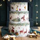 Cake Storage Tin - Woodland Tales (Christmas) Round Cake Tin - Medium