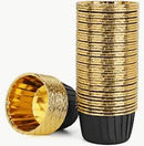 Cupcake Cases - Cupcake Baking Cups / Liners 50 PK - Black & Gold