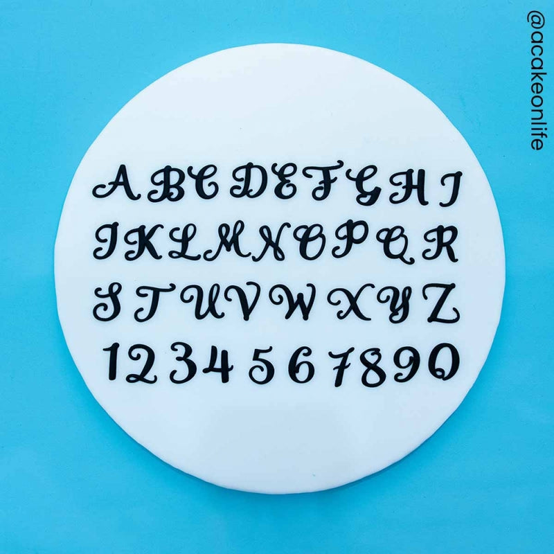 Cutter Set - Alphabet & Numbers Tappit - Swirly