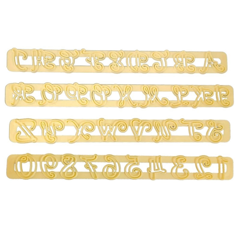 Cutter Set - Alphabet & Numbers Tappit - Swirly
