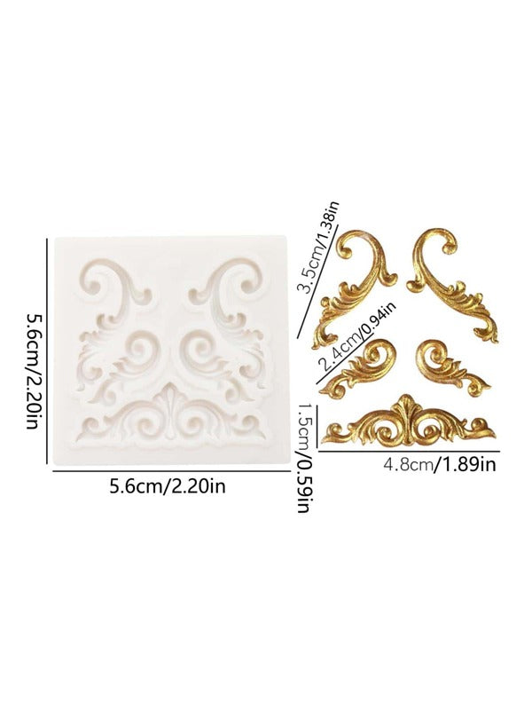 Silicone Mould - Rococo Leaf Scrolls