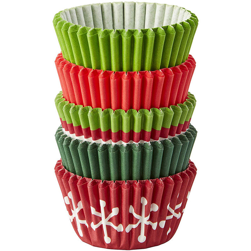Holiday Mini Baking Cups 150pc Tube - Wilton Christmas