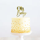 Cake Toppers - Oh Baby - Gold Plated Metal
