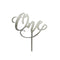 Cake Topper - One - Silver Mirror Acrylic