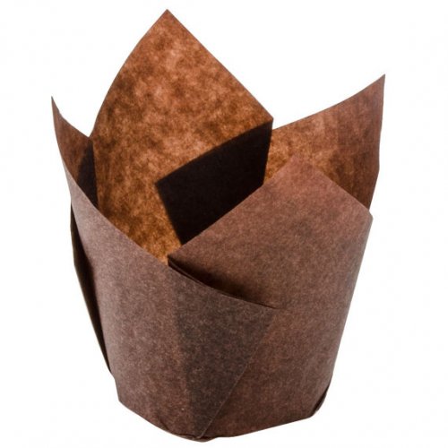 Muffin Tulip / Cafe Wrappers: Brown mini 250pk