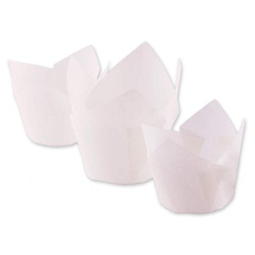 Muffin Tulip / Cafe Wrappers: White Large Texas 250pk