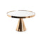 Cake Stand - Gold Modern Metal Round Cake Pedestal - 10 inch