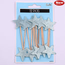 Cupcake Picks - Blue Luxe Star 12pk