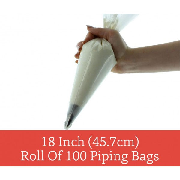 Piping Bags - 18 inch Disposable - Roll of 100