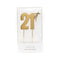 Cake Toppers - 21st - Gold Plated Metal