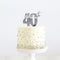 Cake Toppers - 40th - Silver Plated Metal