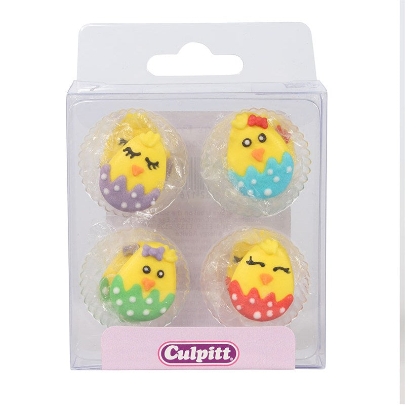 Cute Chicks Sugar Decorations - Easter