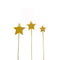 Cake Toppers - Trio of Stars - Gold Plated