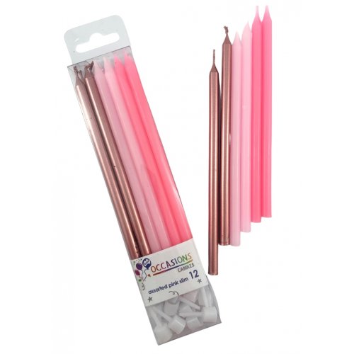 Candles: Pinks & Metallics 120mm - 12 pack