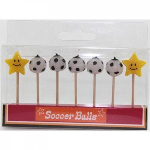 Candles: Soccer Balls & Stars (7pk)