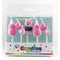 BABY SHOWER GIRL CANDLES 5PC
