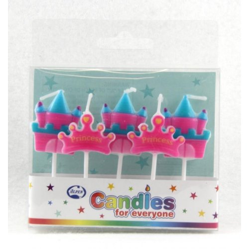 Candles: Princess Crowns & Castles 5pk