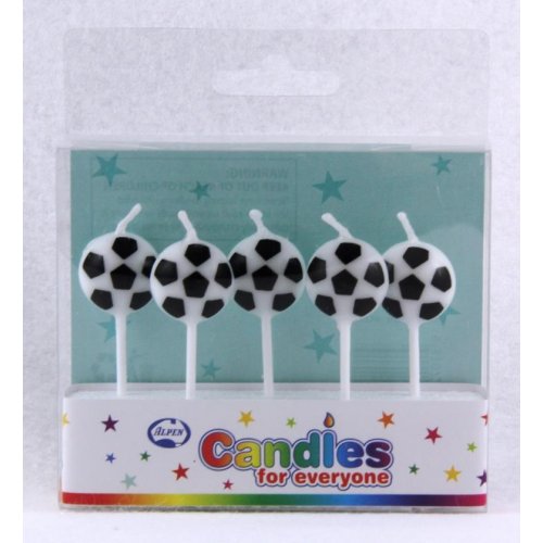 Candles: Soccer Balls 5pk (Alpen)