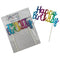 Cake Topper: Metallic Rainbow Happy Birthday Cardboard Cake Topper