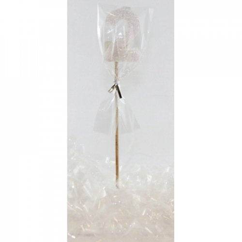 Candle: White Glitter #2