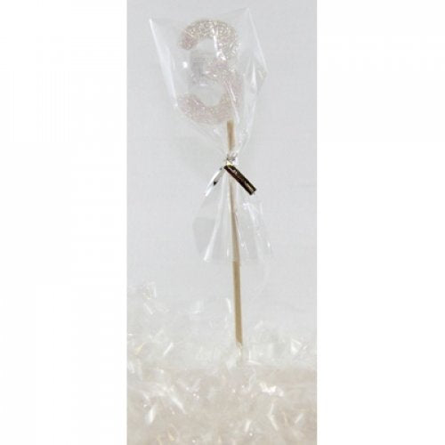 Candle: White Glitter