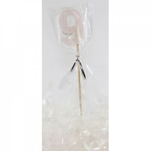 Candle: White Glitter