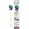 Candle: Rainbow Metallic Long Stick #9