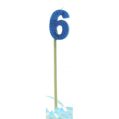 Candle: Blue Glitter #6