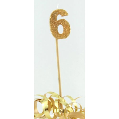 Candle: Gold Glitter #6