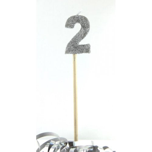 Candle: Silver Glitter