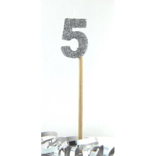 Candle: Silver Glitter #5