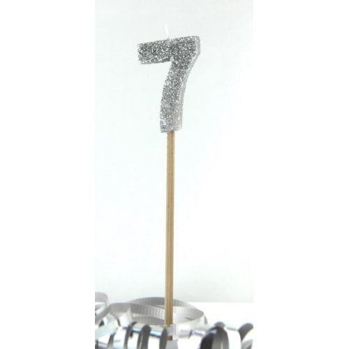Candle: Silver Glitter