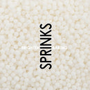Sprinkles - Cachous / Sugar Pearls - Matt White 4mm (85g)