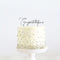 Cake Toppers - Congratulations - Silver Plated Metal