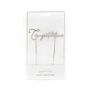Cake Toppers - Congratulations - Silver Plated Metal
