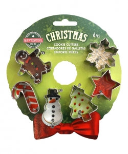 Cookie Cutter Set - 6pc Christmas Mini Wreath