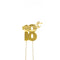 Cake Toppers - 18th - Gold Plated Metal