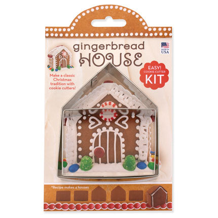 Cookie Cutter - 4 inch Gingerbread House Kit (2 pc)