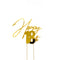 Cake Toppers - Happy 18th - Gold Plated Metal